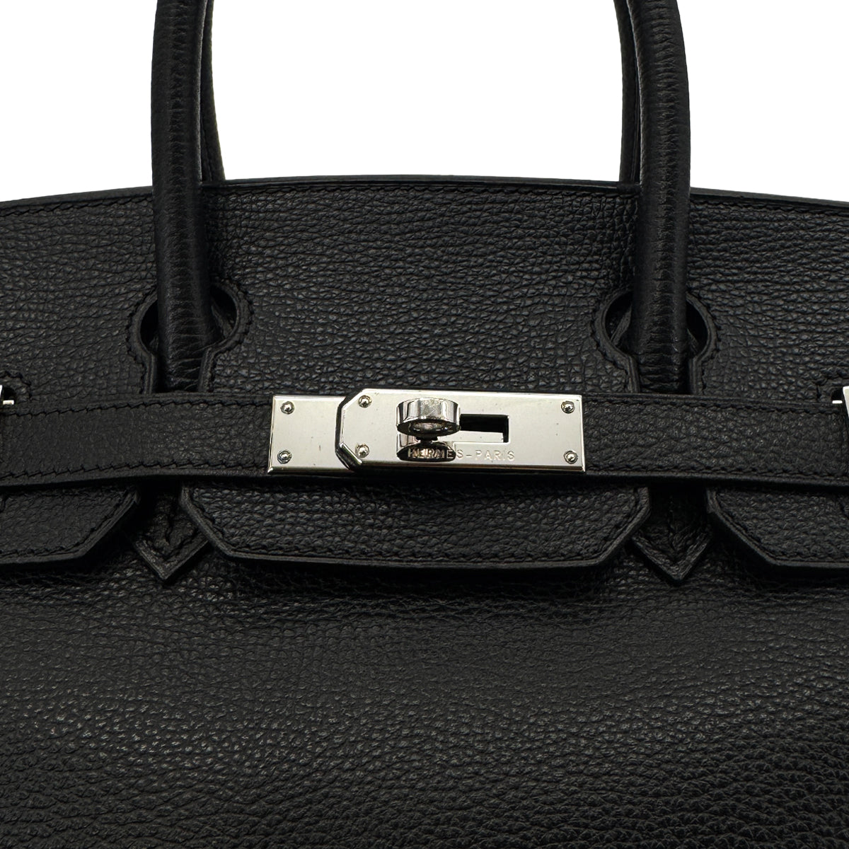 HERMES BIRKIN 30 BLACK VACHE LIEGEE HAND BAG □I SHW 90281406