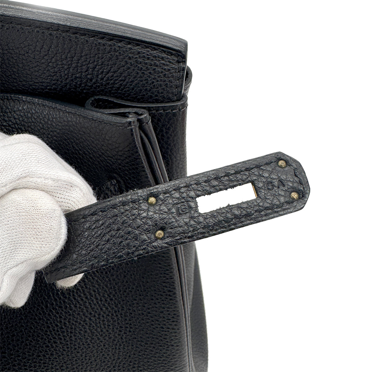 HERMES BIRKIN 35 BLACK TOGO HAND BAG □G GHW 90281411