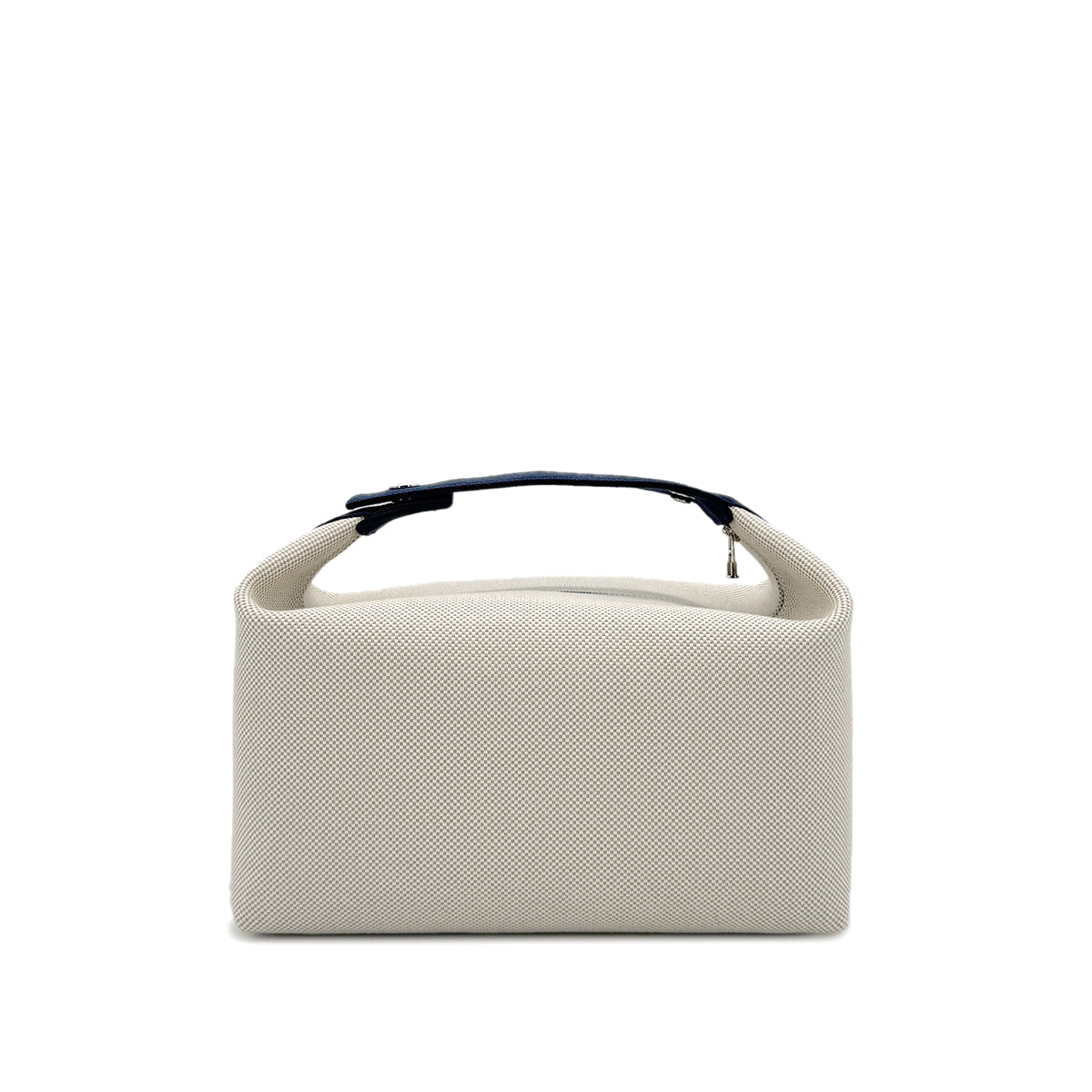 HERMES BRIDE A BRAC CABRIOLE GM GRIS PERLE TOILE H POUCH HAND BAG 90281414