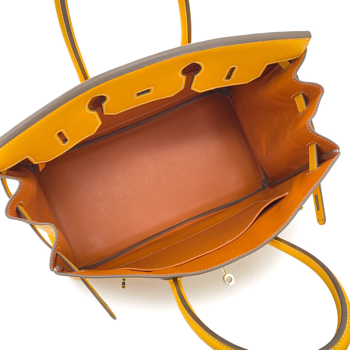 HERMES CANDY BIRKIN 35  JAUNE DE NAPLES MANGUE VEAU EPSOM HAND BAG □P GHW 90281417