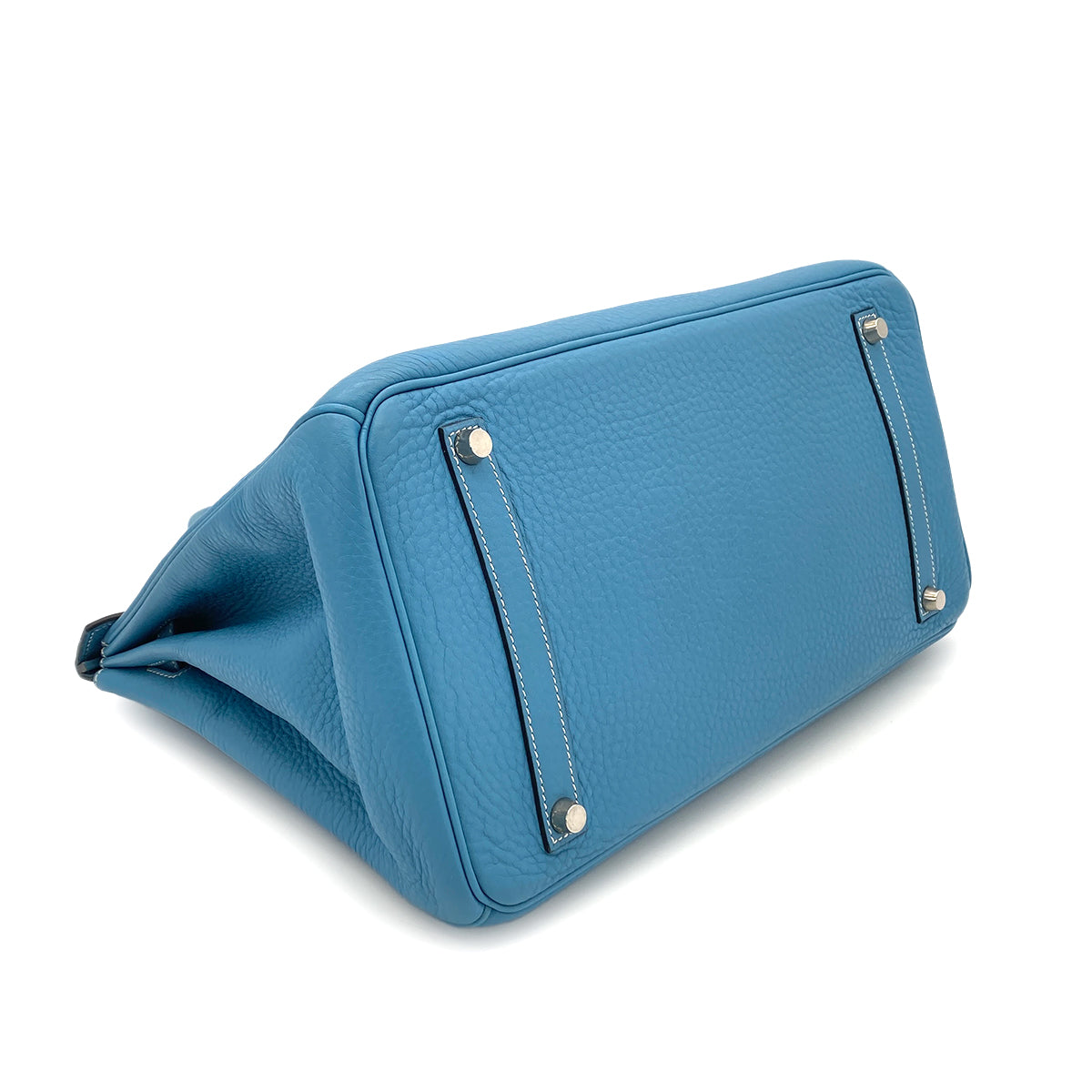 HERMES BIRKIN 35 BLUE JEAN TAURILLON CLEMENCE HAND BAG ▢F SHW 90281418