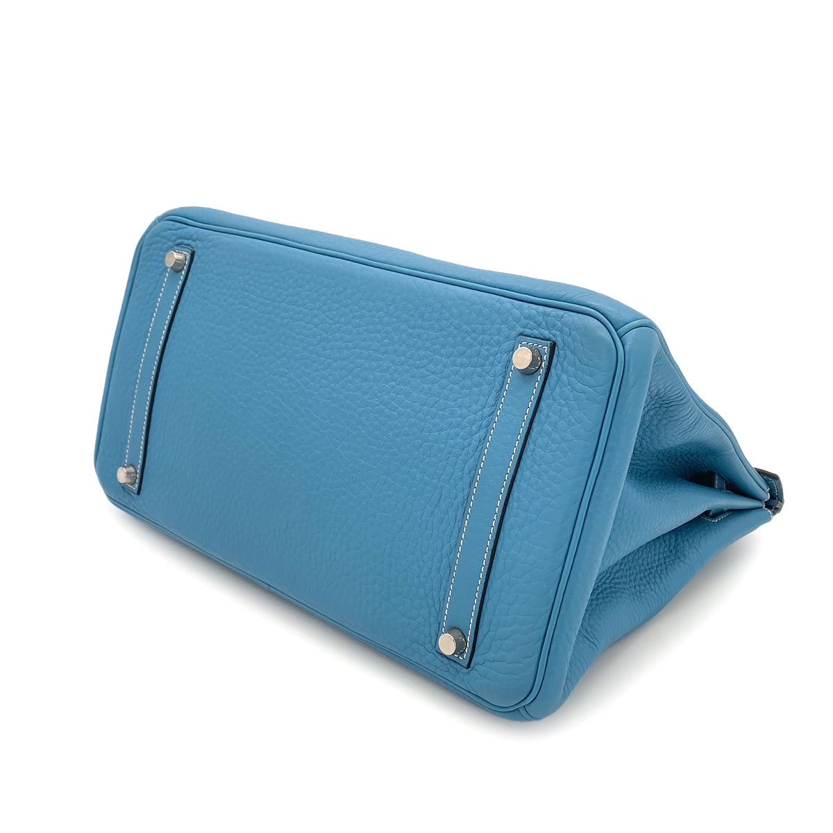 HERMES BIRKIN 35 BLUE JEAN TAURILLON CLEMENCE HAND BAG ▢F SHW 90281418