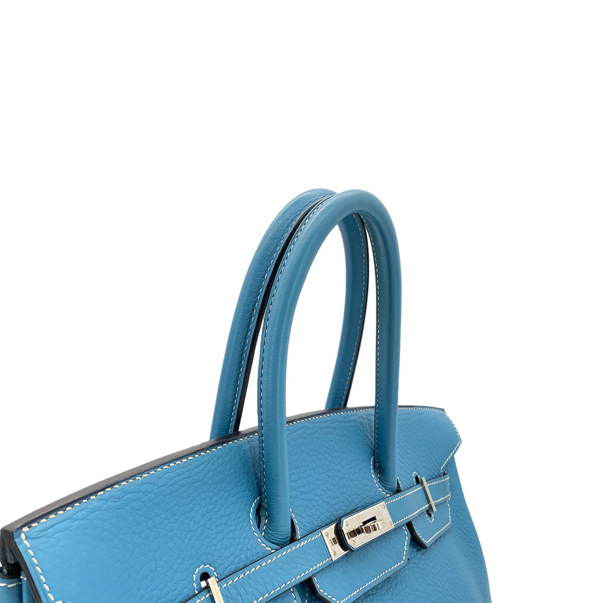 HERMES BIRKIN 35 BLUE JEAN TAURILLON CLEMENCE HAND BAG ▢F SHW 90281418