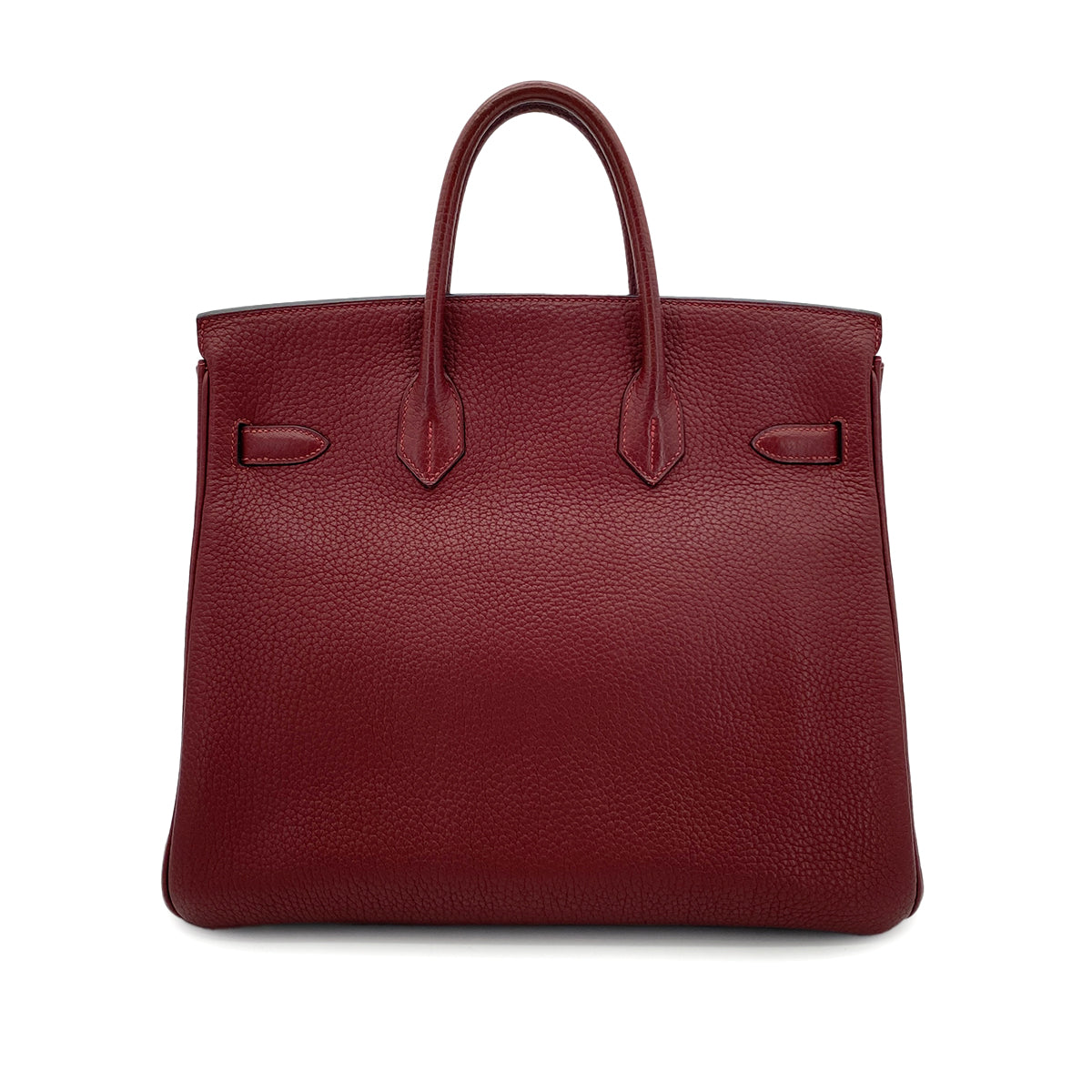 HERMES HAUT A COURROIES 32 ROUGE H FJORD HAND BAG □I SHW 90281426