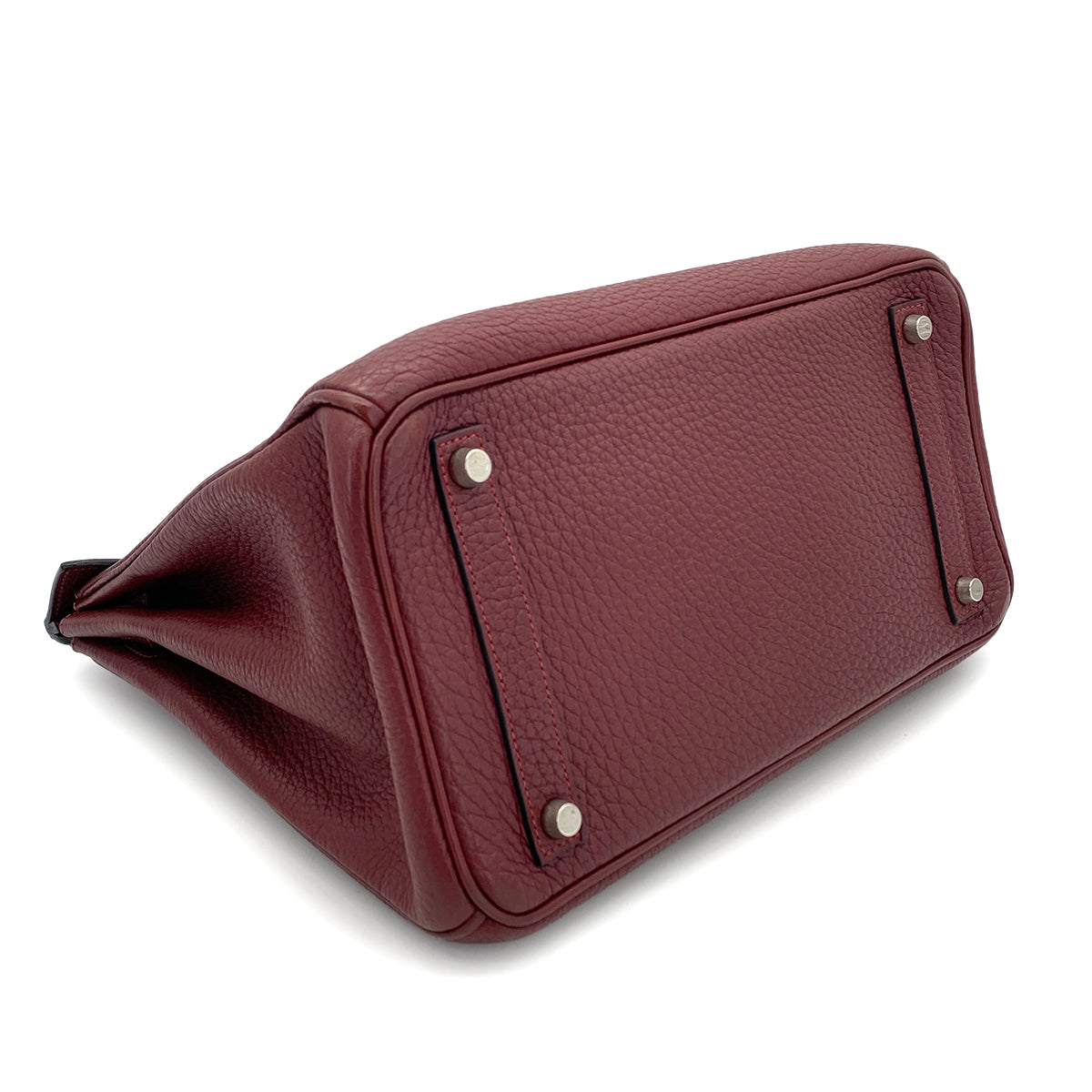 HERMES HAUT A COURROIES 32 ROUGE H FJORD HAND BAG □I SHW 90281426