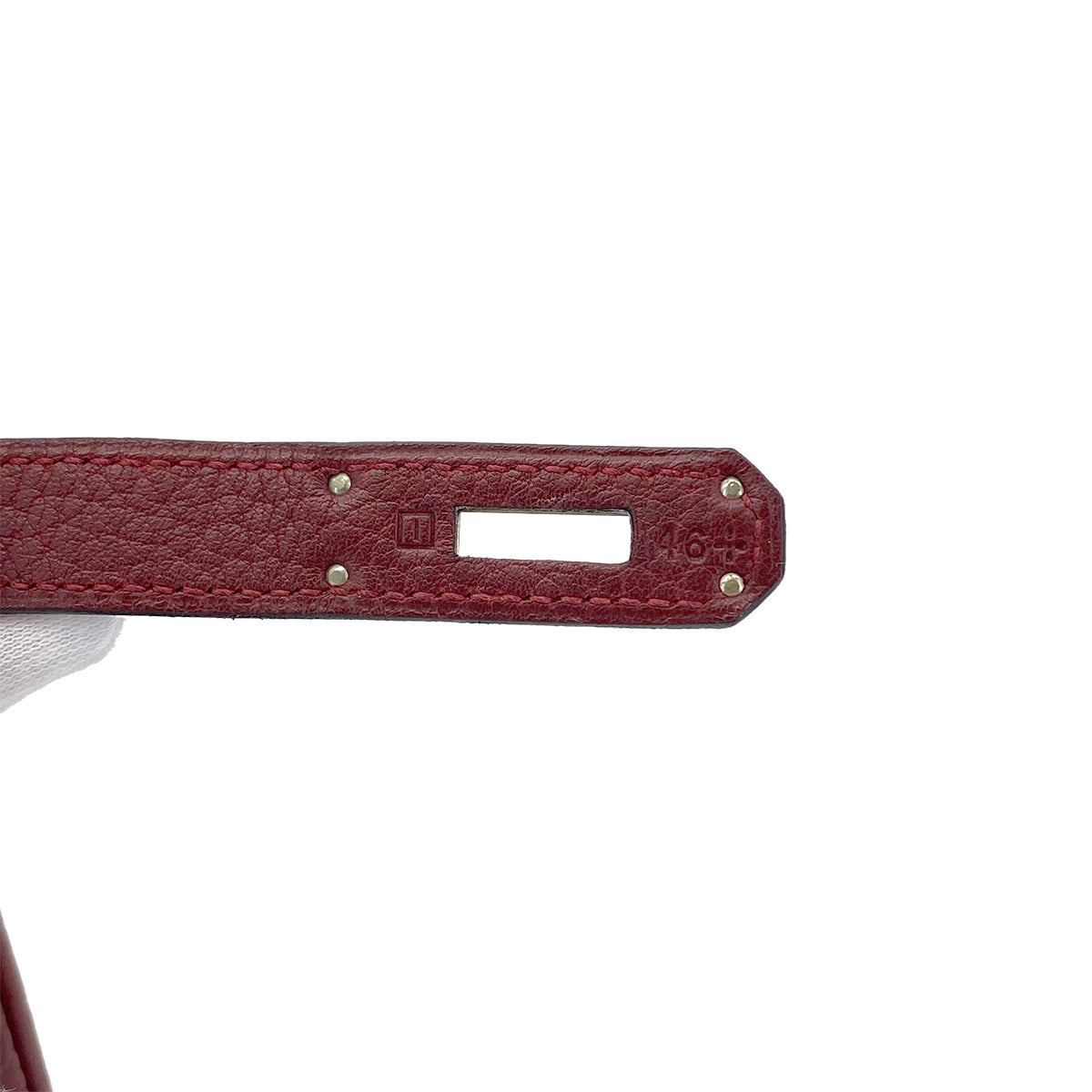 HERMES HAUT A COURROIES 32 ROUGE H FJORD HAND BAG □I SHW 90281426