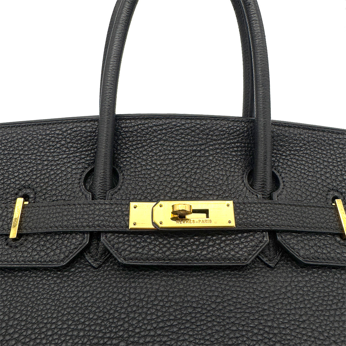 HERMES BIRKIN 35 BLACK TOGO HAND BAG □G GHW 90281427