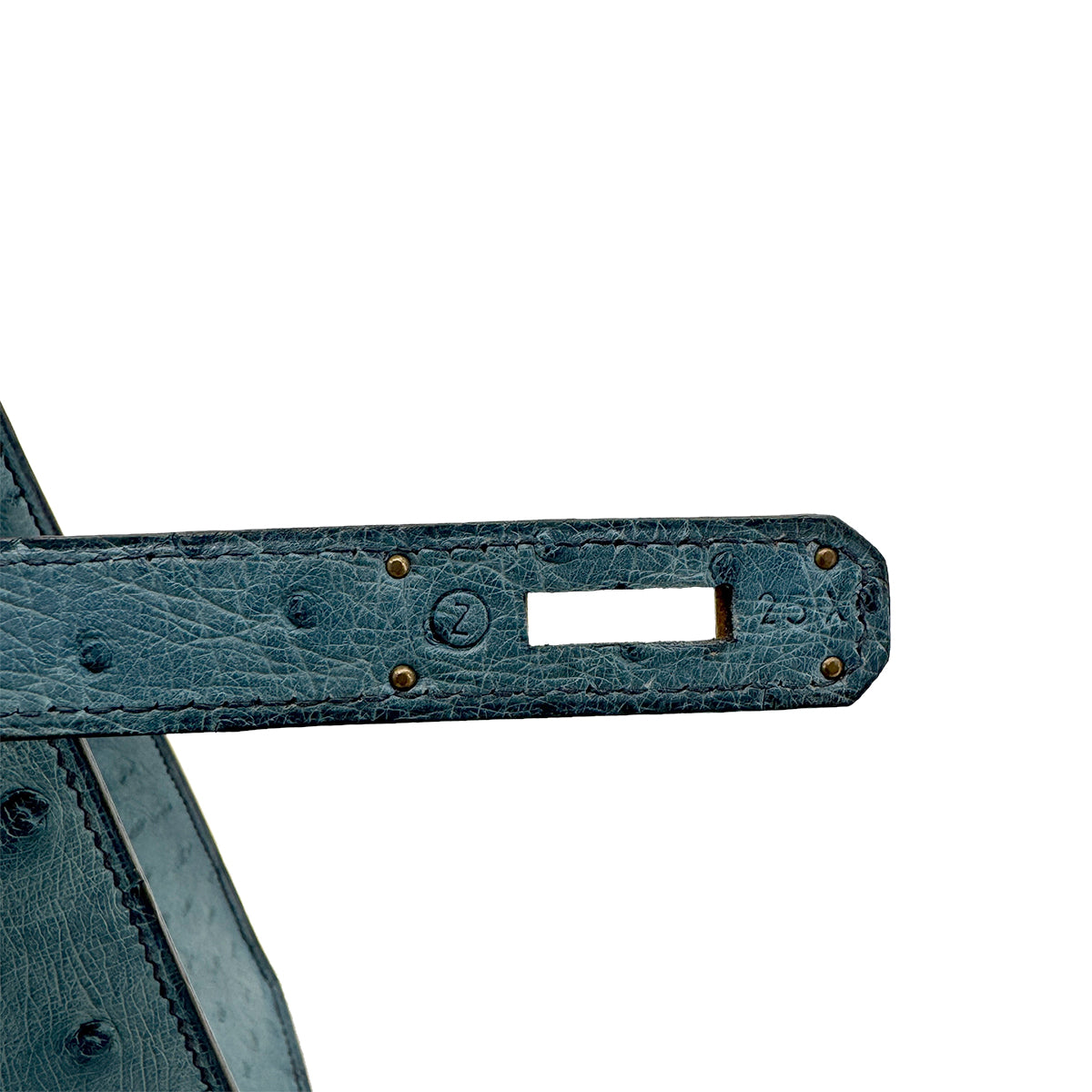 HERMES KELLY 28 SELLIER BLUE JEAN OSTRICH HAND SHOULDER BAG 〇Z GHW 90281428