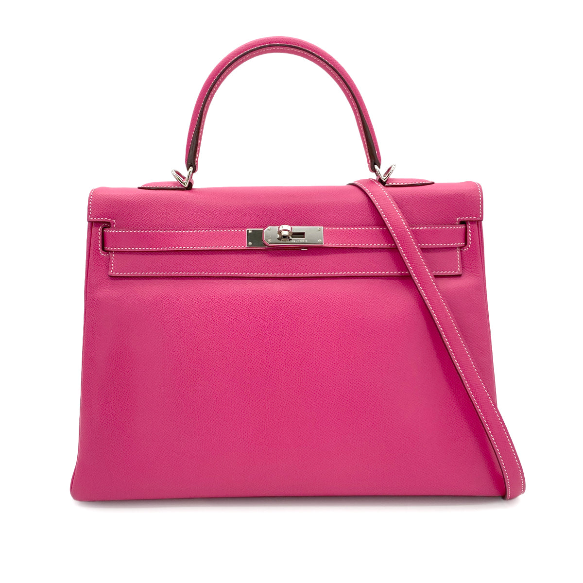 HERMES CANDY KELLY 35 ROSE TYRIEN TOSCA EPSOM HAND BAG □P SHW 90281430