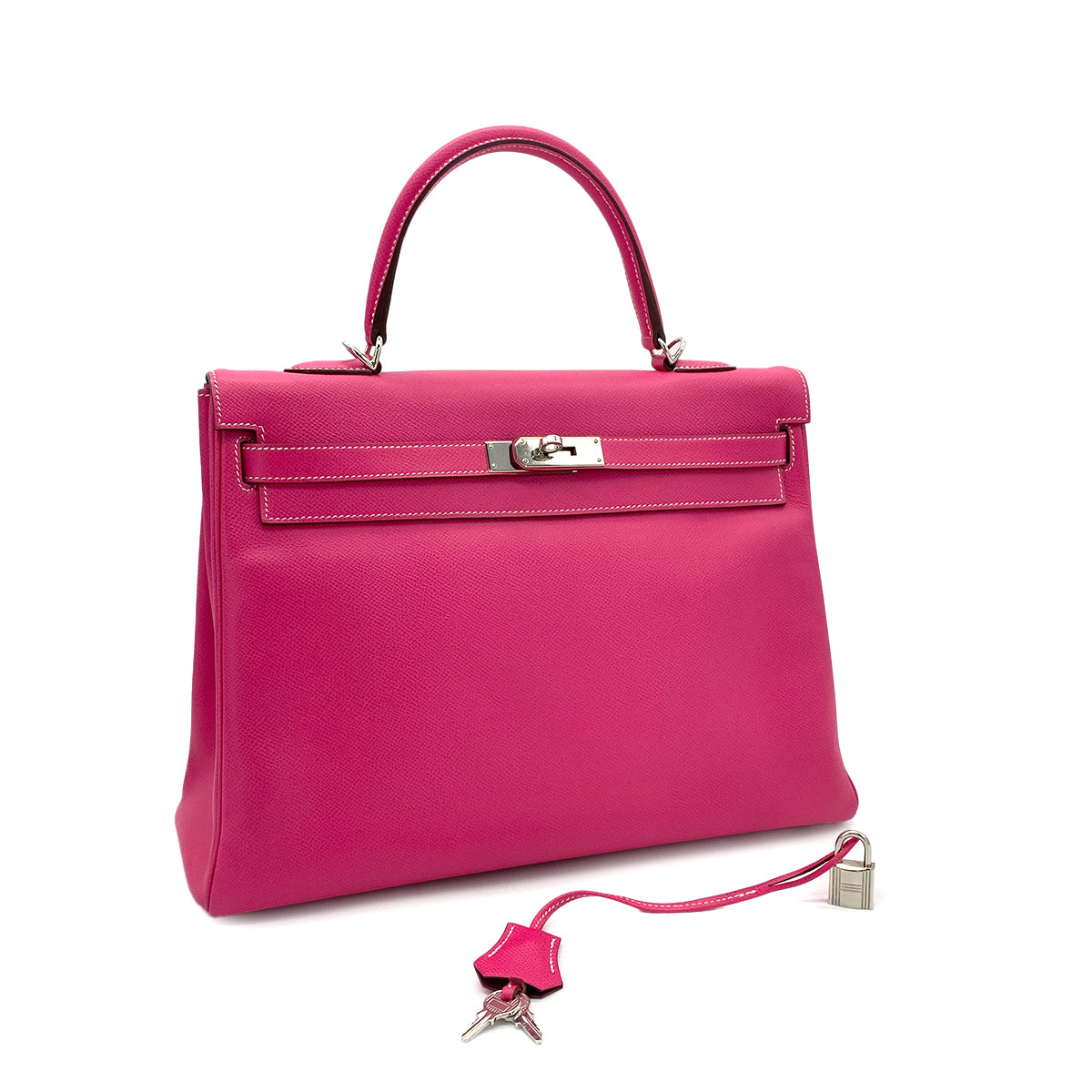 HERMES CANDY KELLY 35 ROSE TYRIEN TOSCA EPSOM HAND BAG □P SHW 90281430