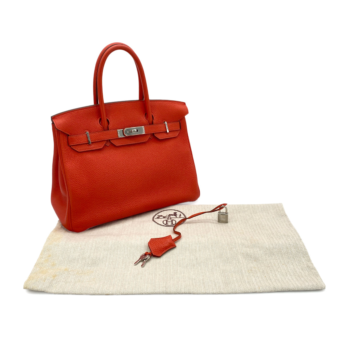 HERMES BIRKIN 30 CAPUCINE TOGO HAND BAG □O SHW 90281431