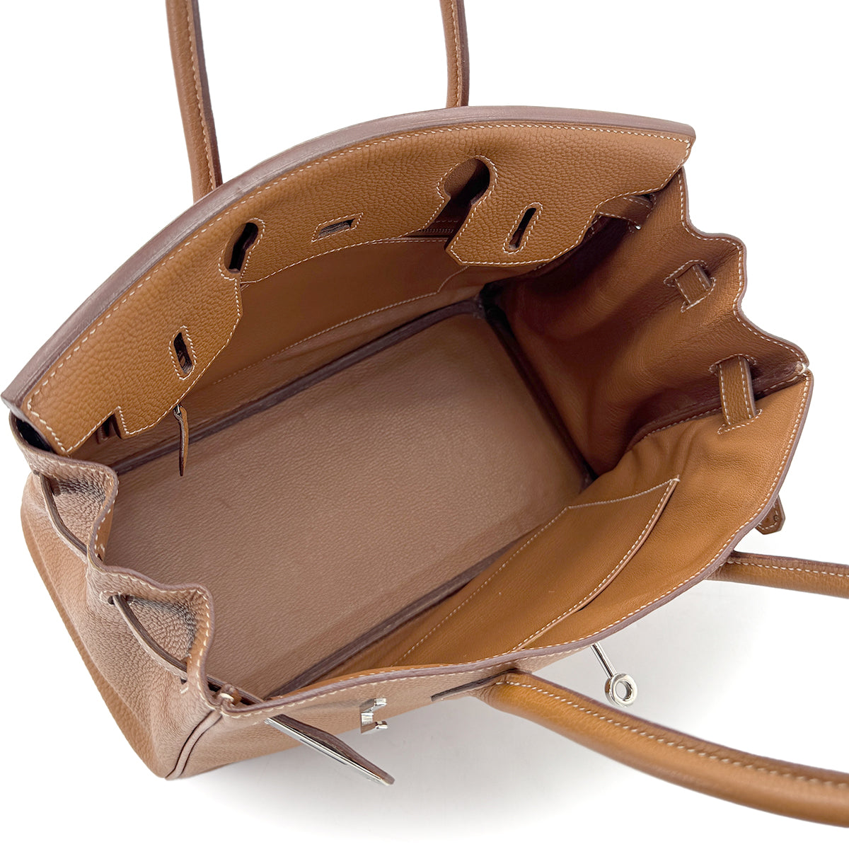 HERMES BIRKIN 30 GOLD TAURILLON CLEMENCE HAND BAG □I SHW 90281541