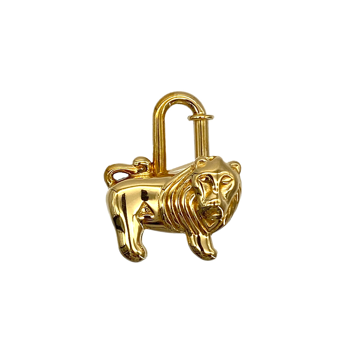 HERMES LION CADENA BAG CHARM GOLD 1997 I'AFRIQU 90281547