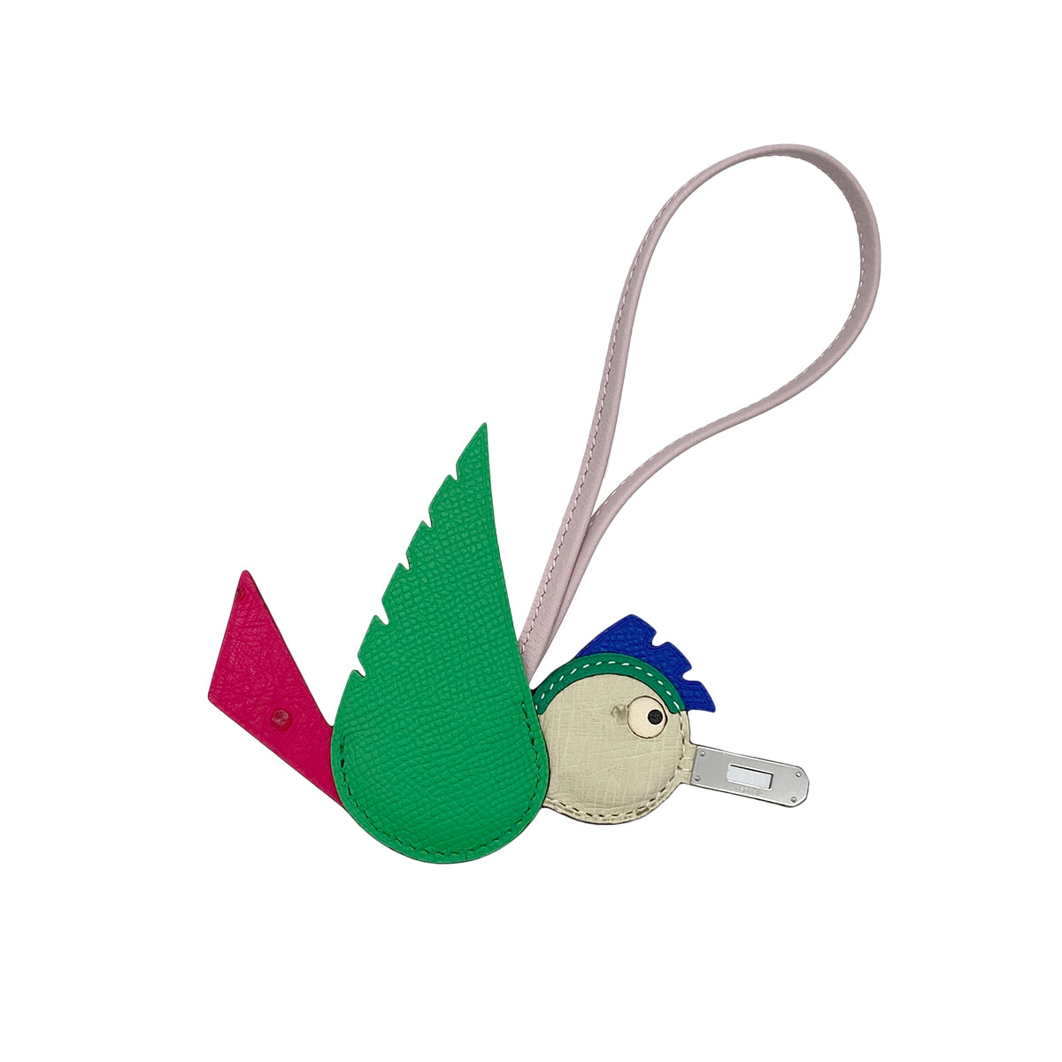 HERMES BAG CHARM BIRDY TOUCH BIRD MENTHE NATA VEAU EPSOM OSTRICH W SHW 90281549