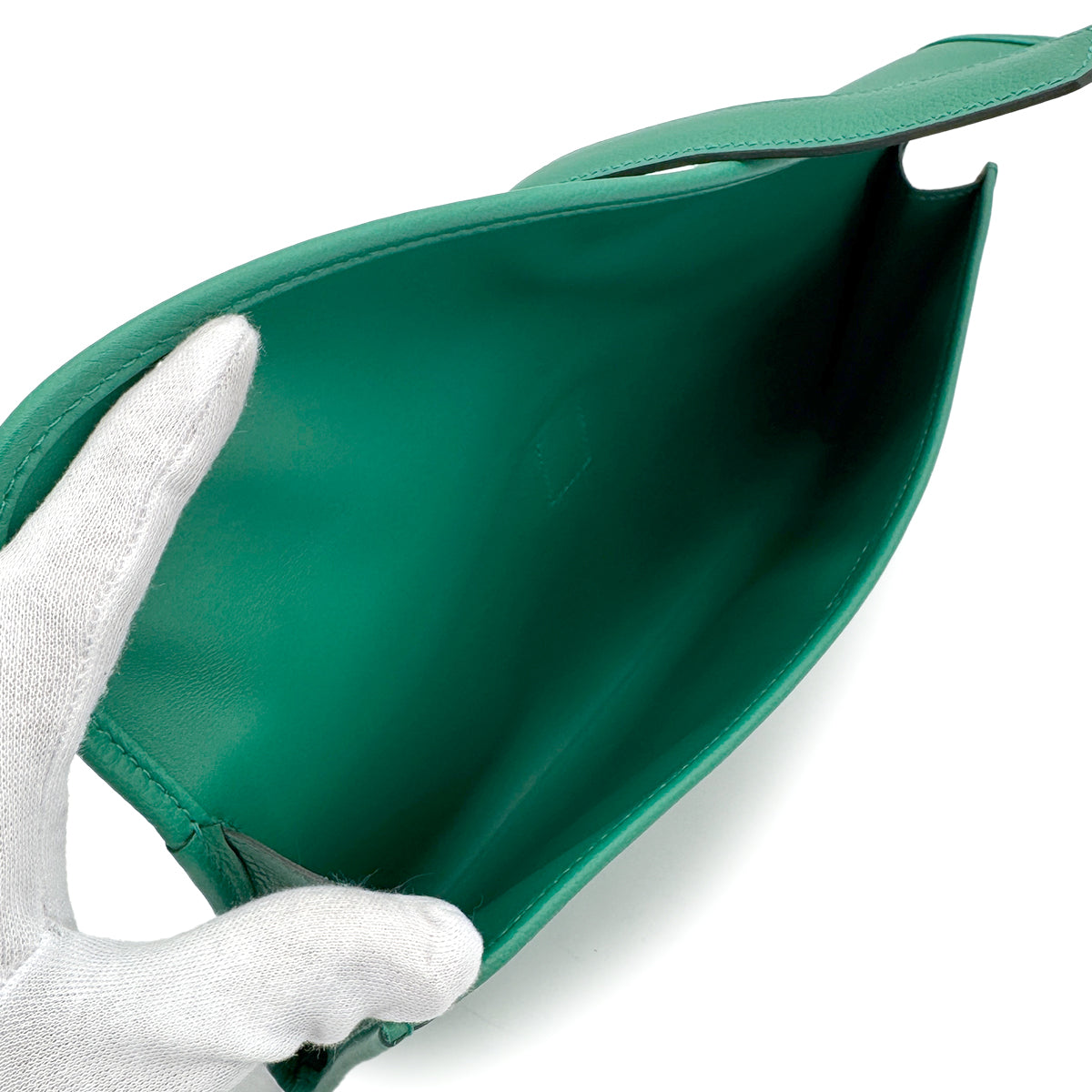 HERMES JIGE ELAN 29 VERT VERTIGO EVERCOLOR CLUTCH BAG A 90281818