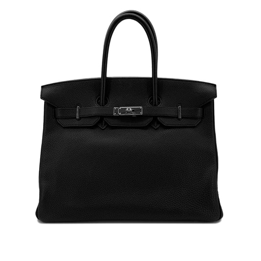 HERMES BIRKIN 35 BLACK TOGO HAND BAG □M SHW 90281820