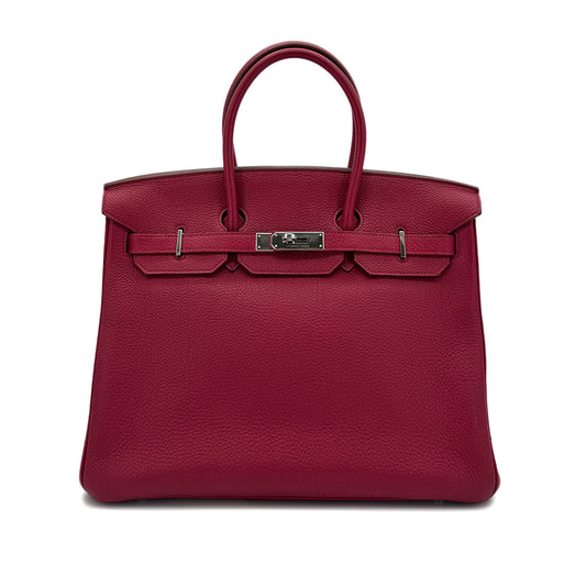 HERMES BIRKIN 35 RUBIS TOGO HAND BAG □N SHW 90281822