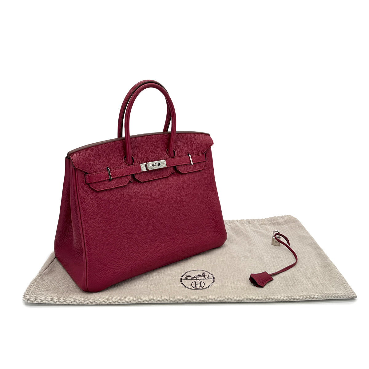 HERMES BIRKIN 35 RUBIS TOGO HAND BAG □N SHW 90281822