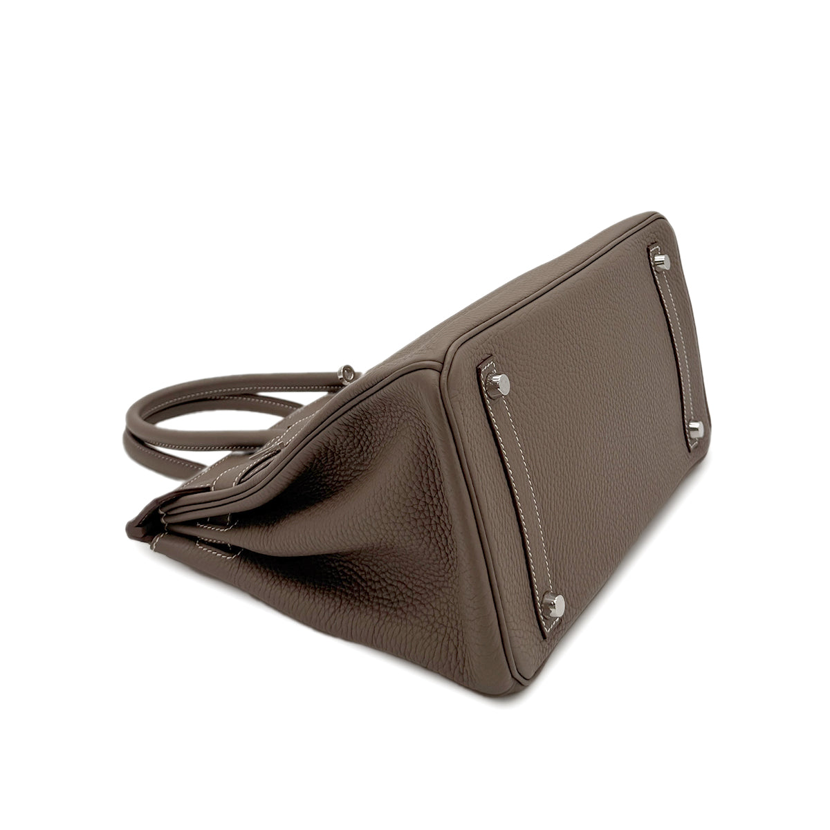 HERMES BIRKIN 30 ETOUPE TAURILLON CLEMENCE HAND BAG □R SHW 90281823