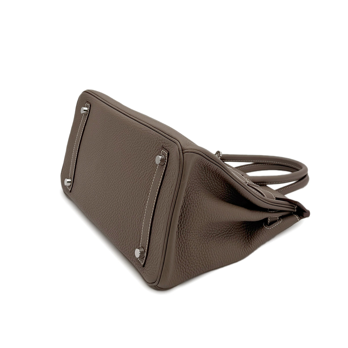 HERMES BIRKIN 30 ETOUPE TAURILLON CLEMENCE HAND BAG □R SHW 90281823