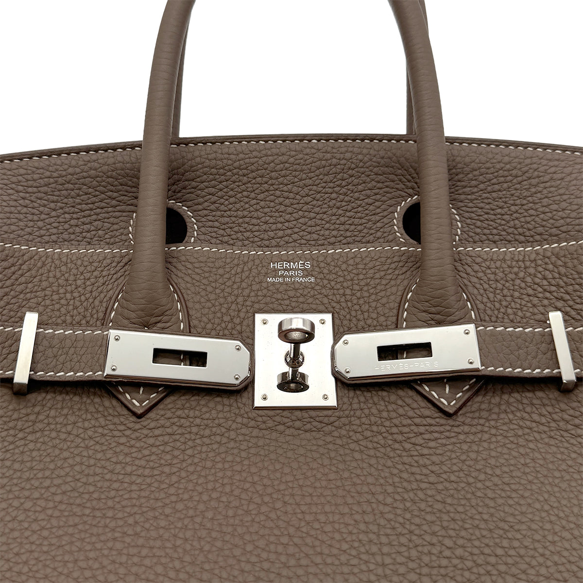 HERMES BIRKIN 30 ETOUPE TAURILLON CLEMENCE HAND BAG □R SHW 90281823