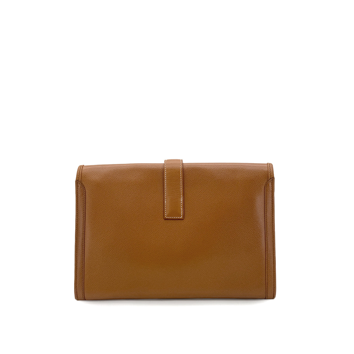 HERMES JIGE CLUTCH BAG GOLD COUCHEVEL 〇U 90281824