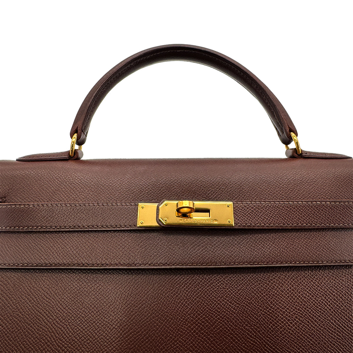 HERMES KELLY 32 SELLIER HAVANE COUCHEVEL HAND SHOULDER BAG 〇Z GHW 90281825