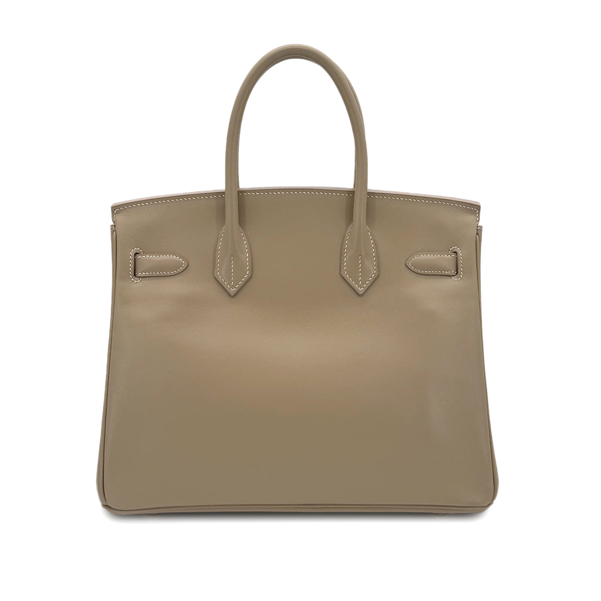 HERMES BIRKIN 30 GRIS TOURTERELLE BOX CALF HAND BAG □I GHW 90281827