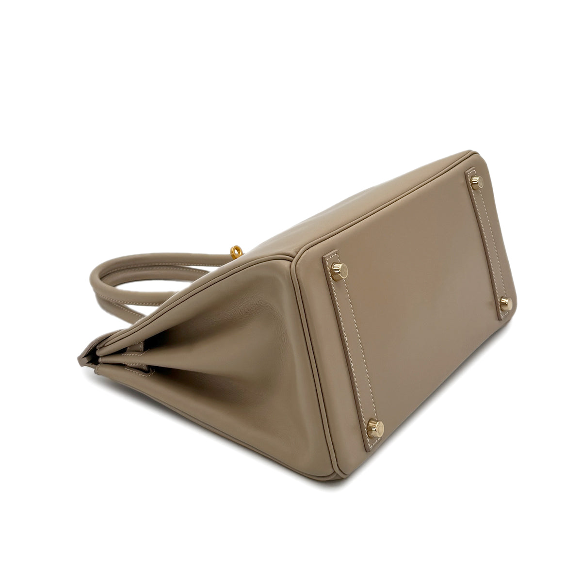 HERMES BIRKIN 30 GRIS TOURTERELLE BOX CALF HAND BAG □I GHW 90281827