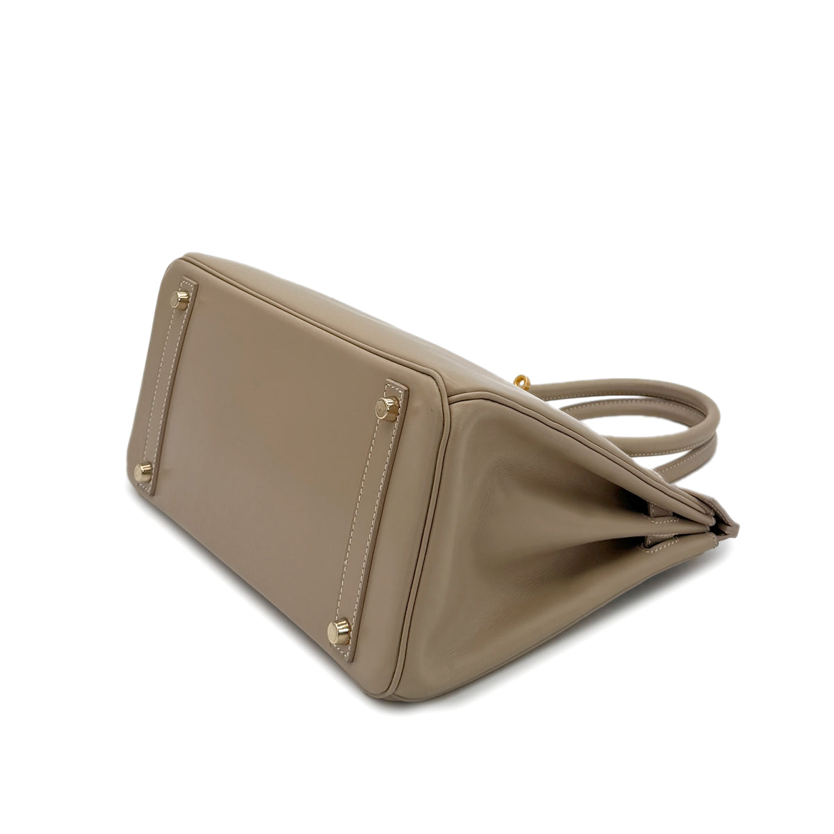 HERMES BIRKIN 30 GRIS TOURTERELLE BOX CALF HAND BAG □I GHW 90281827