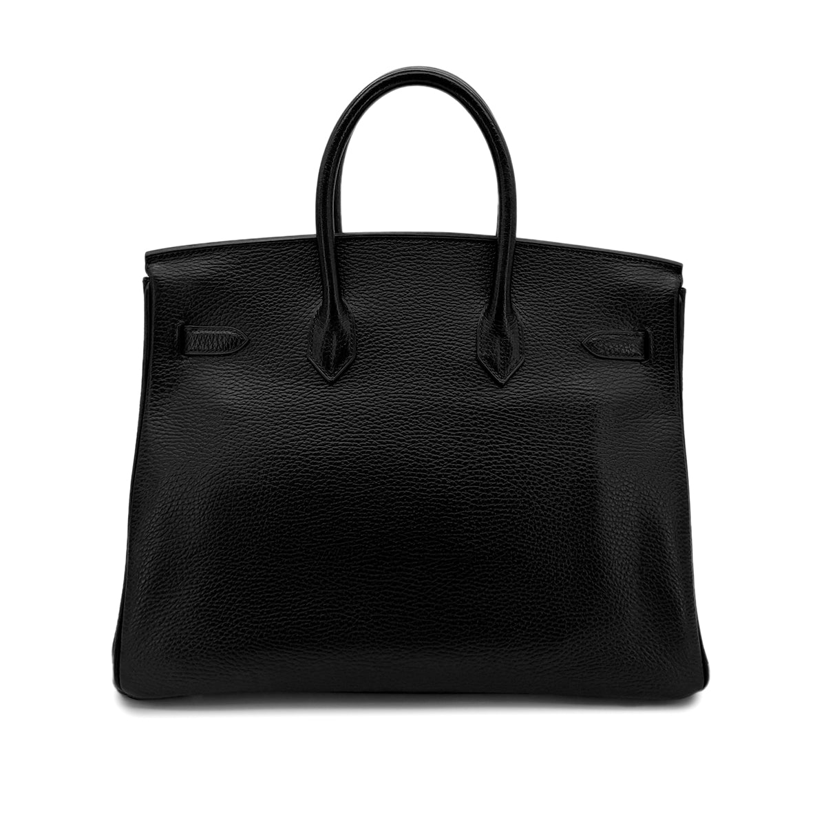 HERMES BIRKIN 35 BLACK ARDENNES HAND BAG □F GHW 90281829