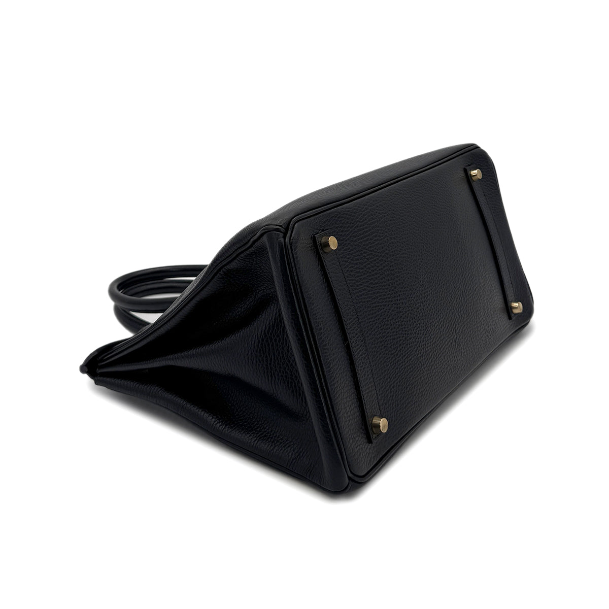 HERMES BIRKIN 35 BLACK ARDENNES HAND BAG □F GHW 90281829