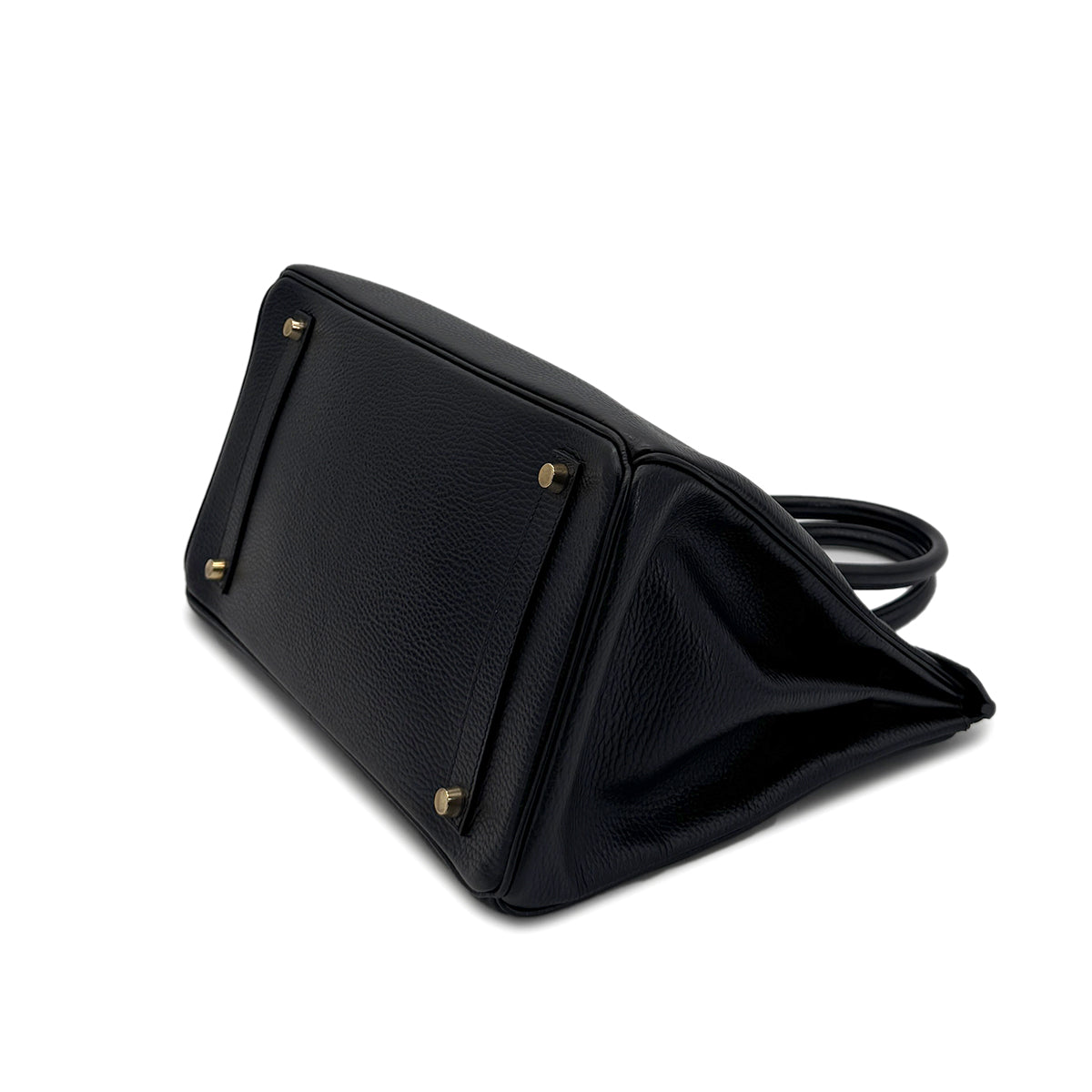 HERMES BIRKIN 35 BLACK ARDENNES HAND BAG □F GHW 90281829