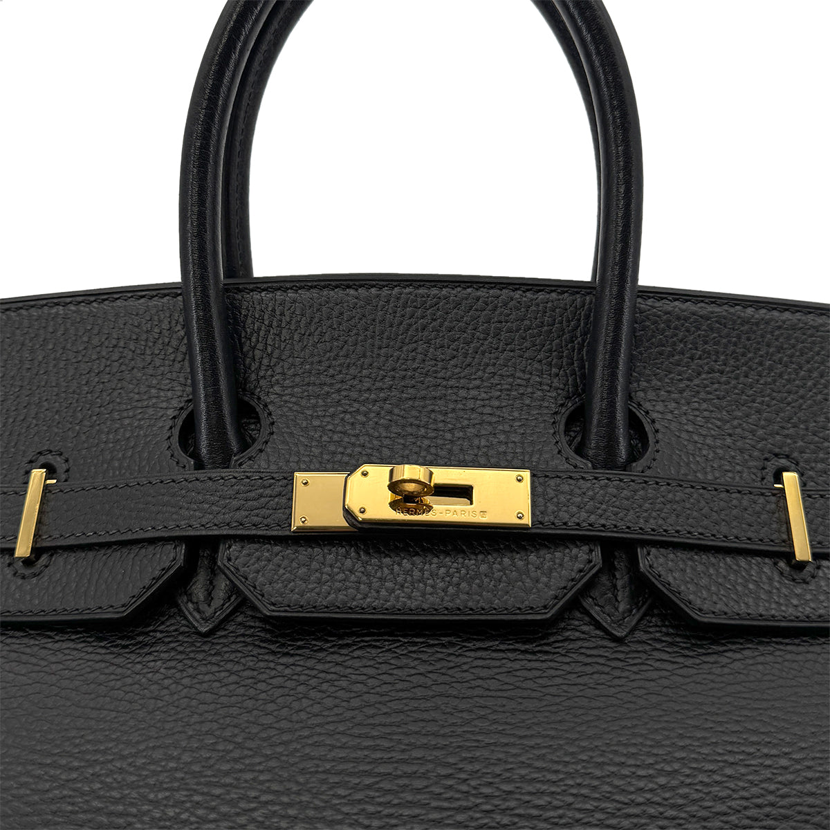 HERMES BIRKIN 35 BLACK ARDENNES HAND BAG □F GHW 90281829