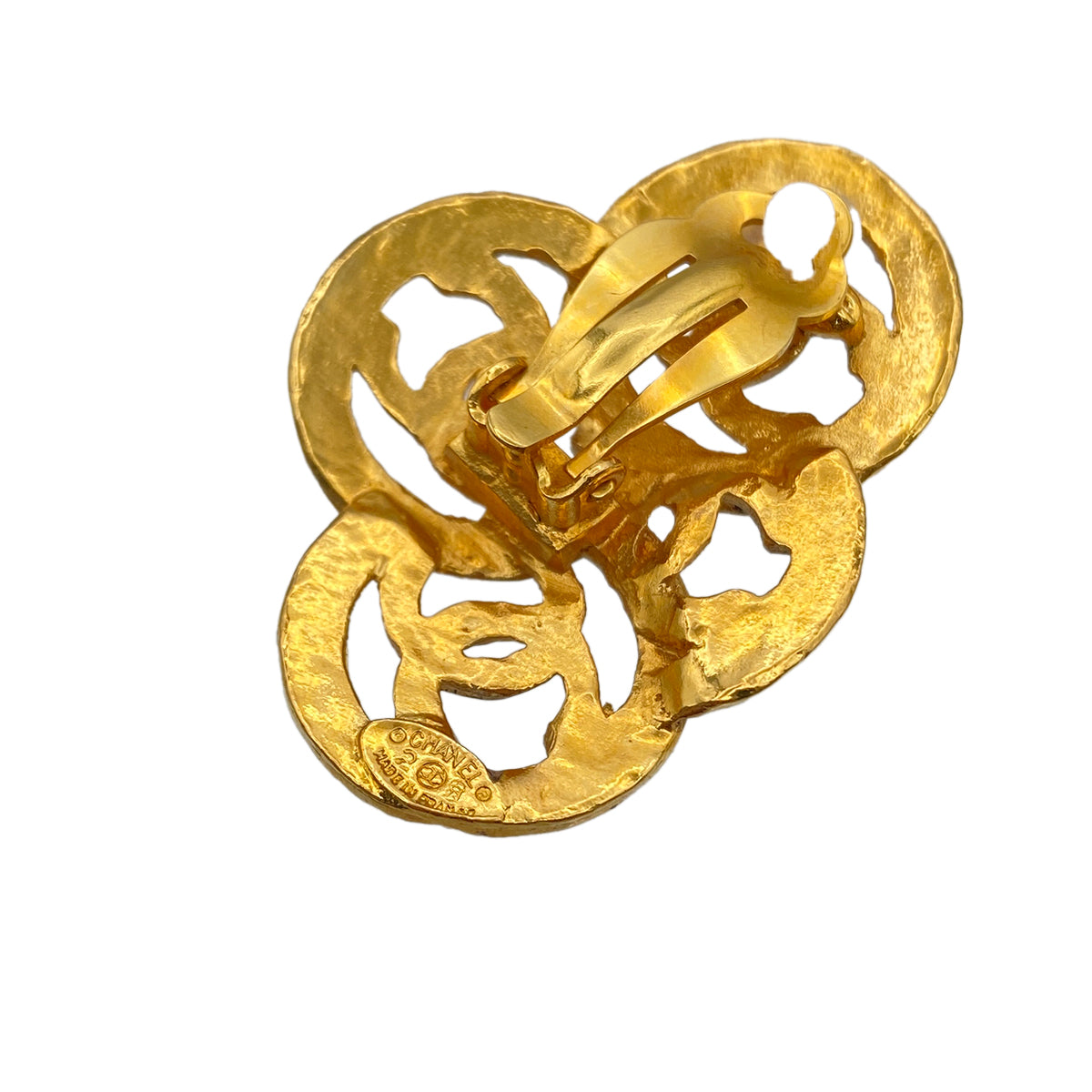 CHANEL VINTAGE EARRINGS COCOMARK LOGO GOLD ACCESSORY 28 90281843