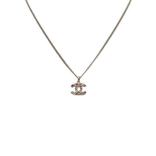 CHANEL NECKLACE COCOMARK RHINESTONE MULTICOLOR ACCESSORY 04A 90281847