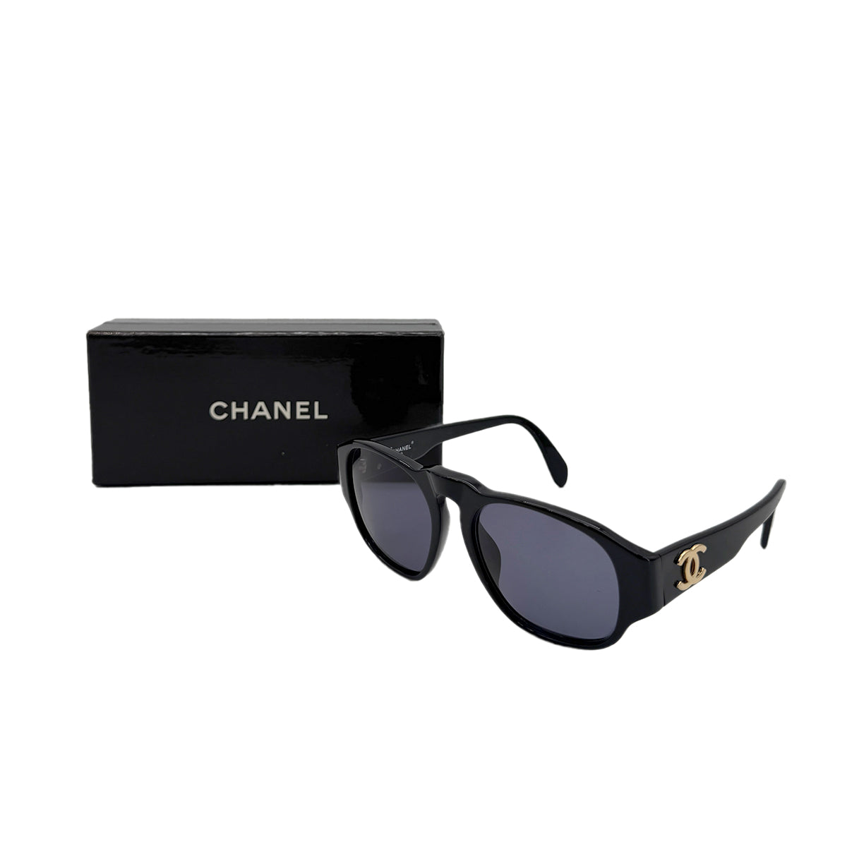 CHANEL VINTAGE SUNGLASSES COCOMARK BLACK EYEWEAR 90281851