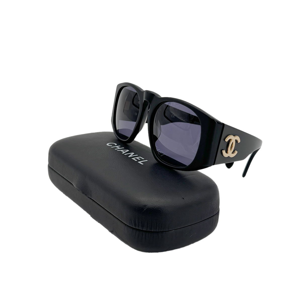 CHANEL VINTAGE SUNGLASSES COCOMARK BLACK EYEWEAR 90281854