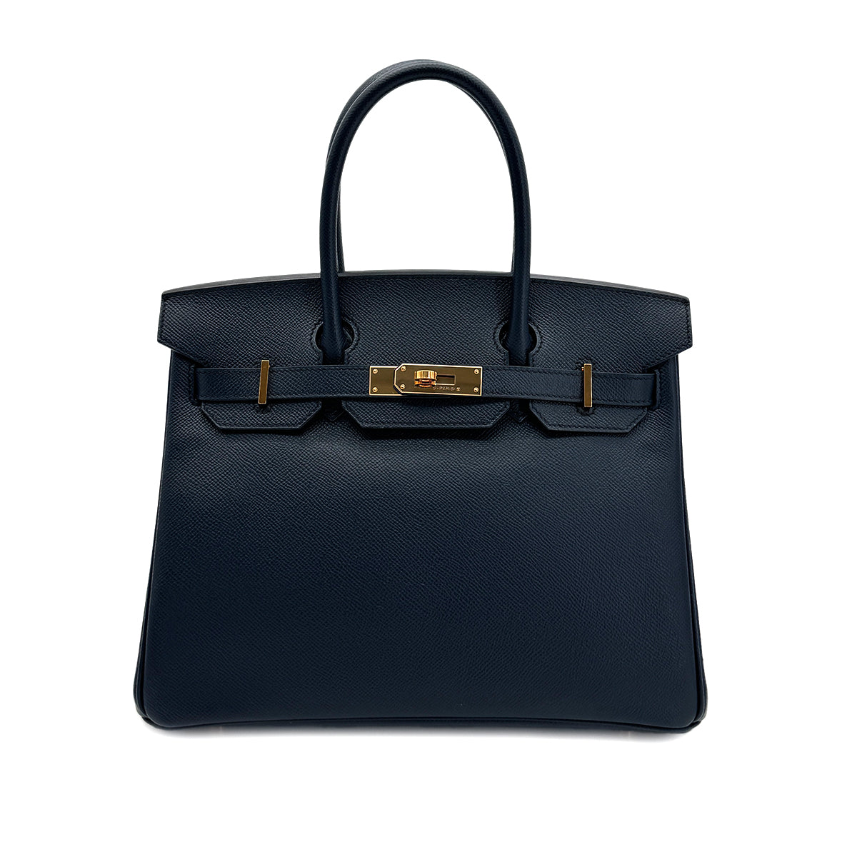 HERMES BIRKIN 30 BLUE INDIGO VEAU EPSOM HAND BAG Y GHW 90282055