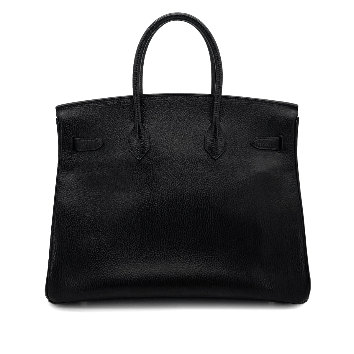HERMES BIRKIN 35 BLACK ARDENNES HAND BAG □C GHW 90282063