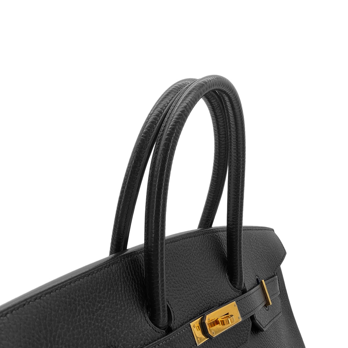 HERMES BIRKIN 35 BLACK ARDENNES HAND BAG □C GHW 90282063