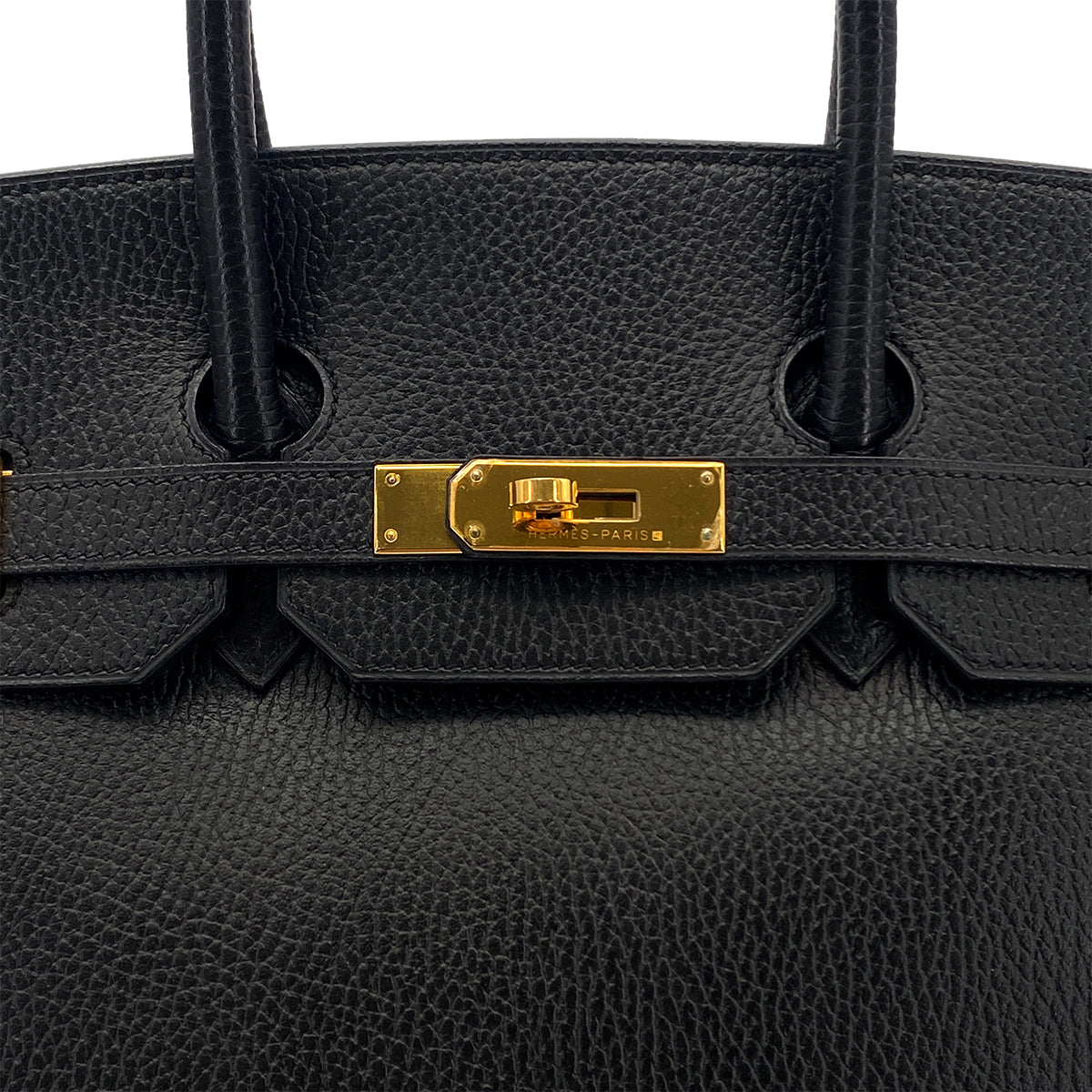 HERMES BIRKIN 35 BLACK ARDENNES HAND BAG □C GHW 90282063