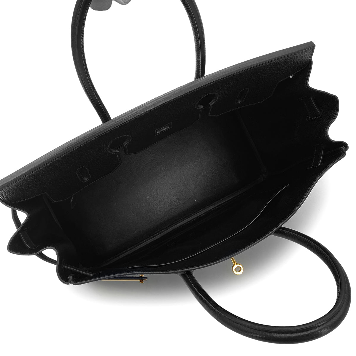 HERMES BIRKIN 35 BLACK ARDENNES HAND BAG □C GHW 90282063