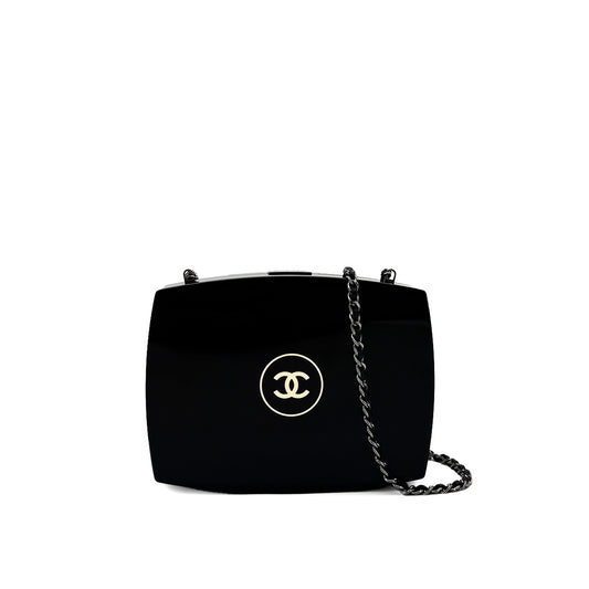 CHANEL COCOMARK MAKEUP PALETE MOTIF CHAIN SHOULDER BAG BLACK PLASTIC 90282066
