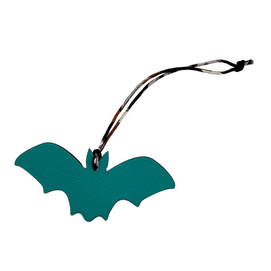 HERMES BAG CHARM PETIT H BAT VERT JADE MARRON EPSOM TOGO 90282072