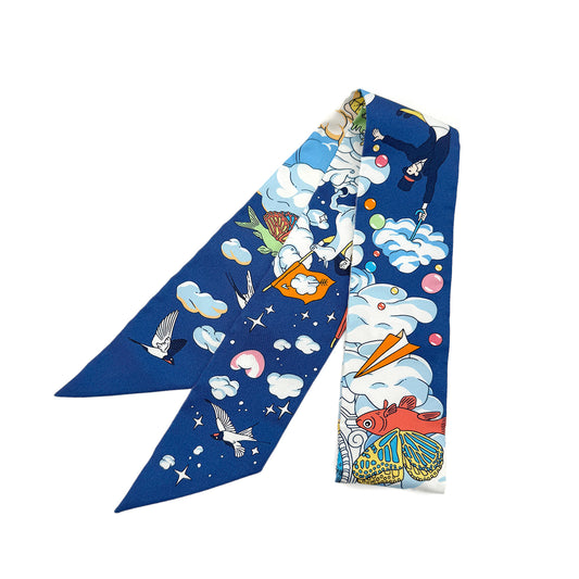 HERMES TWILLY SUR MON NUAGE SCARF MULTICOLOR SILK 90282085