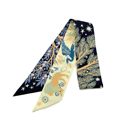 HERMES TWILLY SOUS LE CHARME D’ORPHEE SCARF MULTICOLOR SILK 90282089