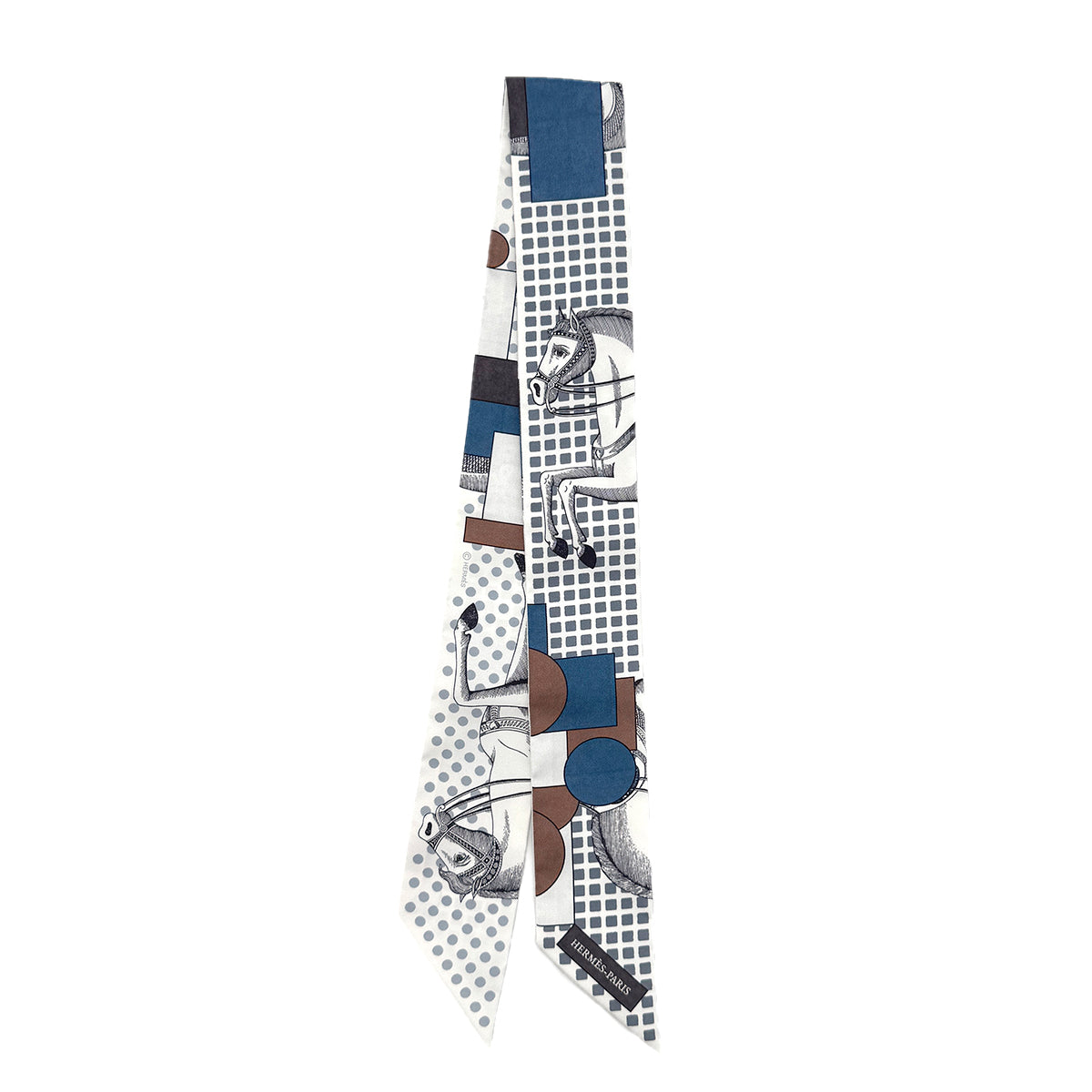 HERMES TWILLY CAVALIER EN FORMES SCARF MULTICOLOR SILK 90282090