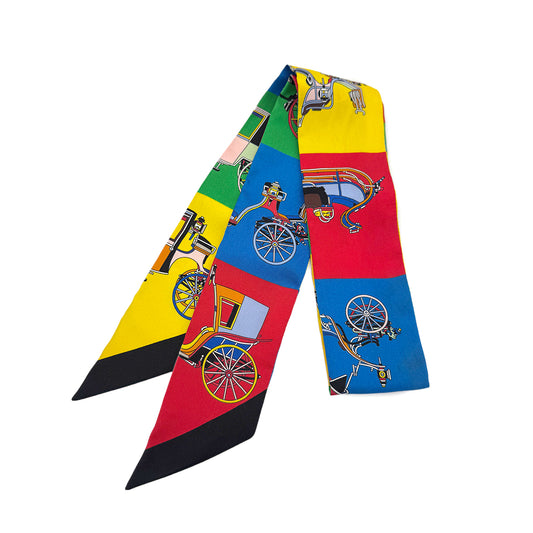 HERMES TWILLY VOITURES EXQUISES SCARF MULTICOLOR SILK 90282093