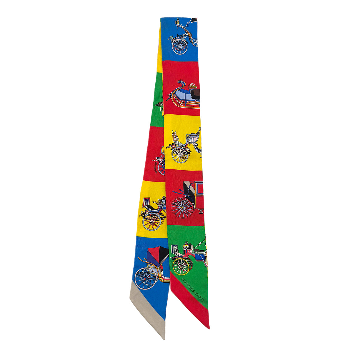 HERMES TWILLY VOITURES EXQUISES SCARF MULTICOLOR SILK 90282093